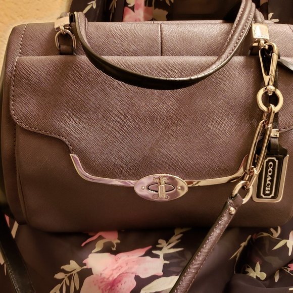Coach Madison Saffiano Leather Madeline Satchel - Picture 1 of 9
